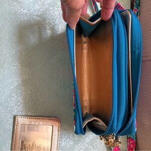 Lilly Pulitzer Teal and Gold Wallet
